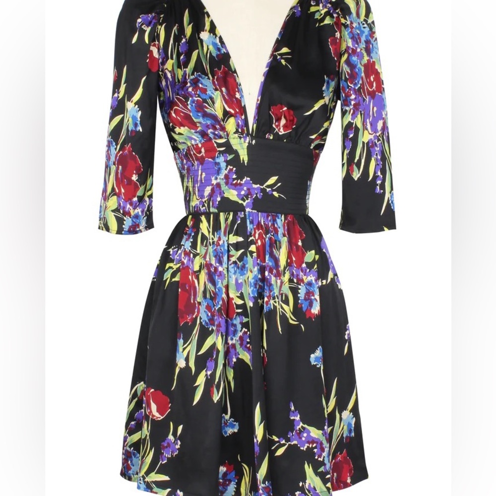 Trashy Diva Midnight Garden Babydoll Mini dress size 4 NEW